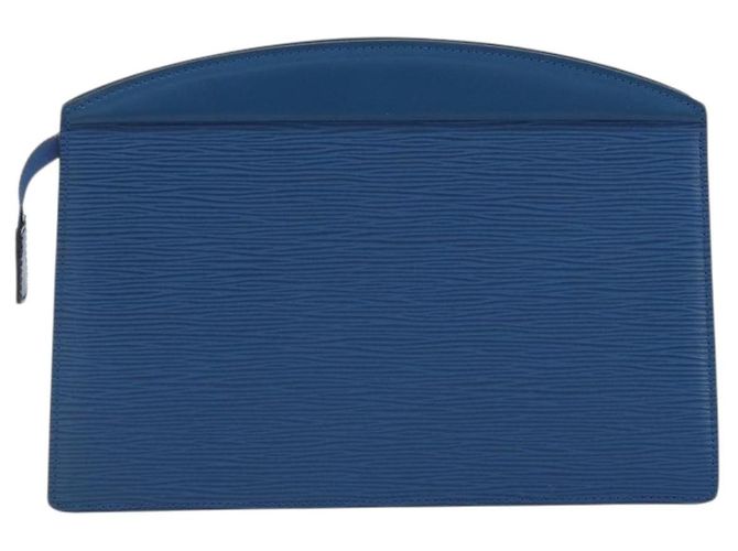LOUIS VUITTON Epi Trousse Crete Pouch Blue M48405 LV Auth INZ117 - view 2