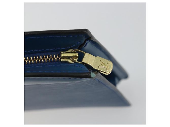 LOUIS VUITTON Epi Trousse Crete Pouch Blue M48405 LV Auth INZ117 - view 9