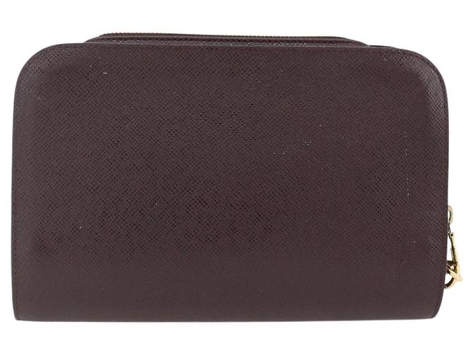 LOUIS VUITTON Taiga Baikal Clutch Bag Acajou M30186 LV Auth AMZ144 Marrone - vista 13