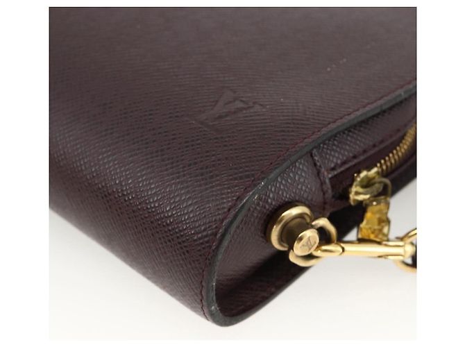 LOUIS VUITTON Taiga Baikal Clutch Bag Acajou M30186 LV Auth AMZ144 Marrone - vista 14