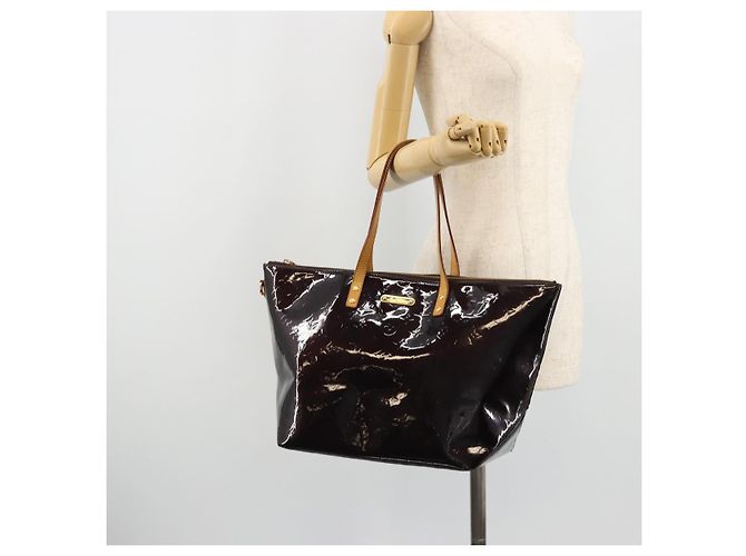 LOUIS VUITTON Borsa Tote Bellevue GM Monogram Vernis Amarante M93589 Auth YKZ1621 Bordò - vista 22