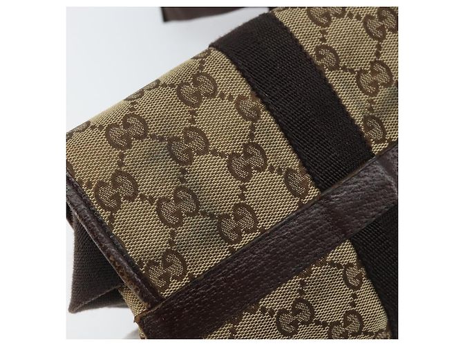 Borsa a vita GG Canvas Gucci Beige Argento 131236 Auth AMZ164 - vista 10