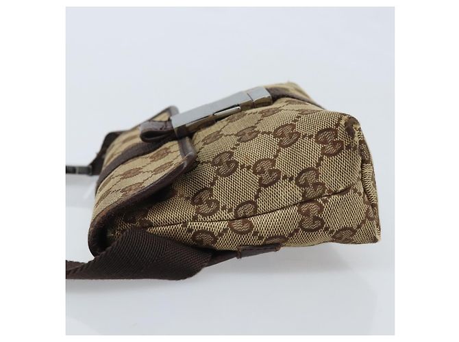 Borsa a vita GG Canvas Gucci Beige Argento 131236 Auth AMZ164 - vista 4