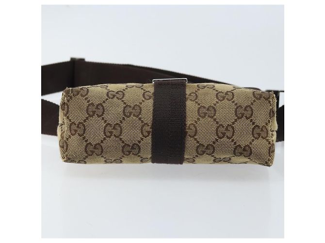 Borsa a vita GG Canvas Gucci Beige Argento 131236 Auth AMZ164 - vista 5