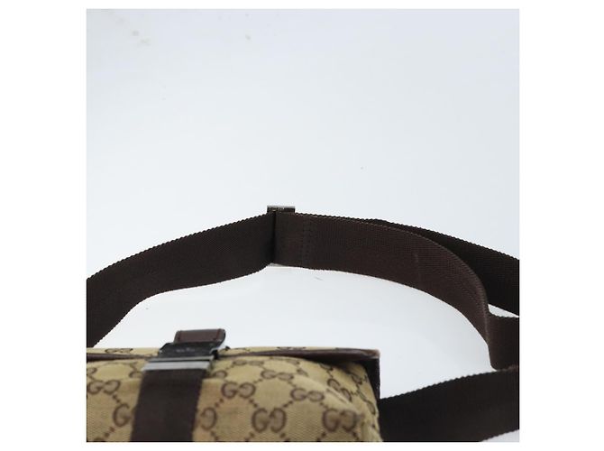 Borsa a vita GG Canvas Gucci Beige Argento 131236 Auth AMZ164 - vista 8