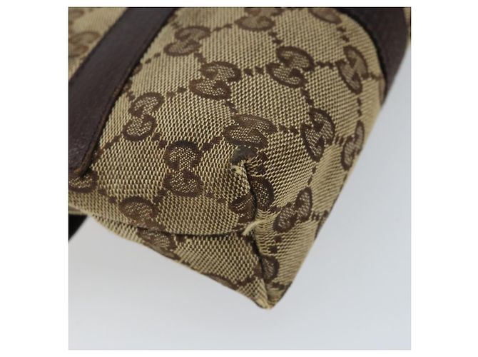 Borsa a vita GG Canvas Gucci Beige Argento 131236 Auth AMZ164 - vista 9