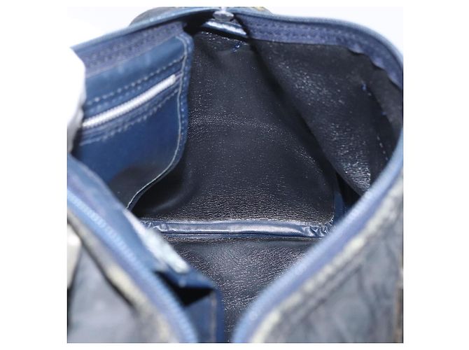 Borsa a mano in tela Trotter Christian Dior nera Auth YKZ265 Nero - vista 18
