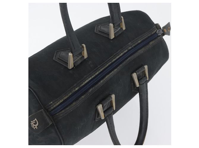 Borsa a mano in tela Trotter Christian Dior nera Auth YKZ265 Nero - vista 6