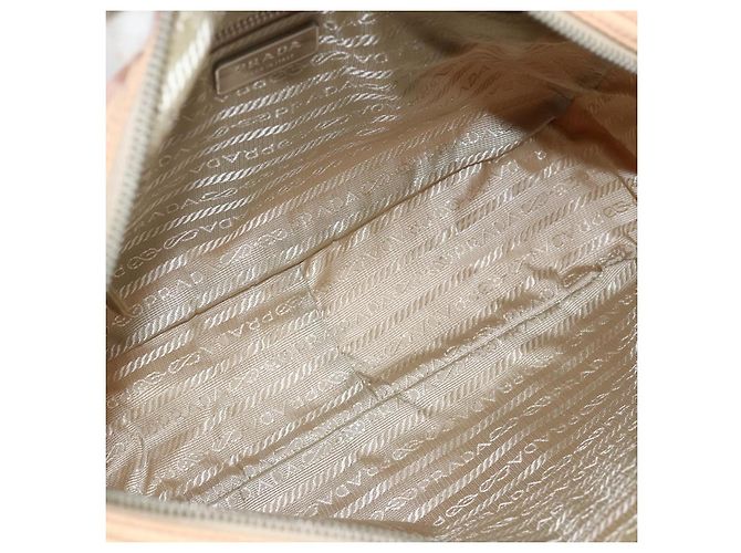 Borsa a Spalla PRADA Nylon Rosa Argento Auth 174397 - vista 11