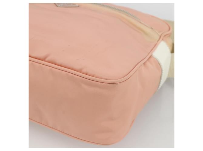 Borsa a Spalla PRADA Nylon Rosa Argento Auth 174397 - vista 14