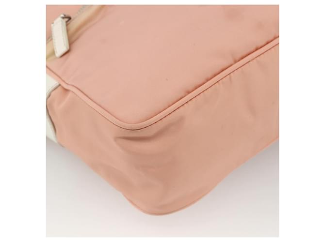 Borsa a Spalla PRADA Nylon Rosa Argento Auth 174397 - vista 15