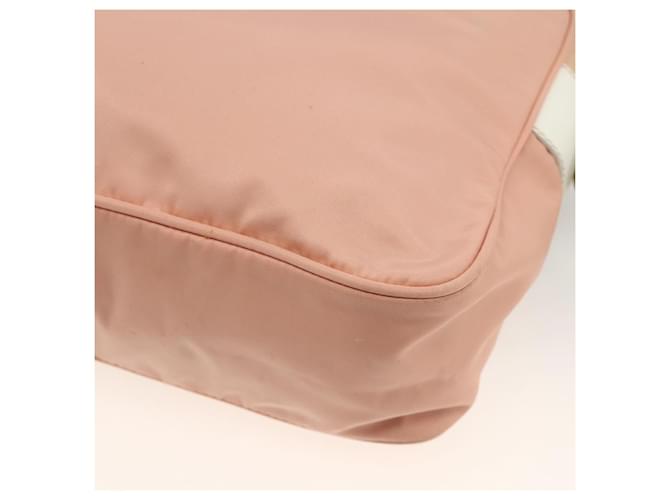 Borsa a Spalla PRADA Nylon Rosa Argento Auth 174397 - vista 16