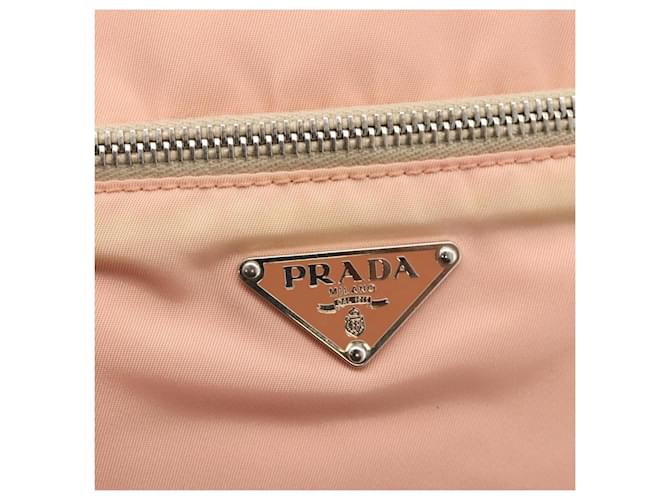 Borsa a Spalla PRADA Nylon Rosa Argento Auth 174397 - vista 18