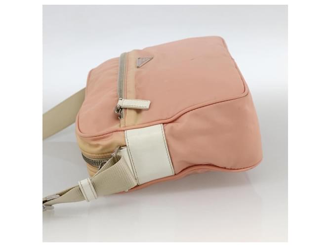Borsa a Spalla PRADA Nylon Rosa Argento Auth 174397 - vista 3