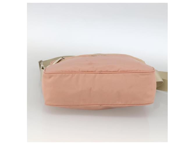 Borsa a Spalla PRADA Nylon Rosa Argento Auth 174397 - vista 5