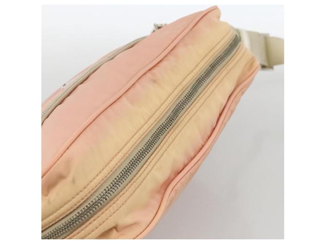 Borsa a Spalla PRADA Nylon Rosa Argento Auth 174397 - vista 6