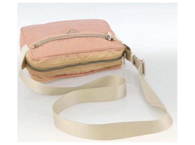 Borsa a Spalla PRADA Nylon Rosa Argento Auth 174397 - vista 7