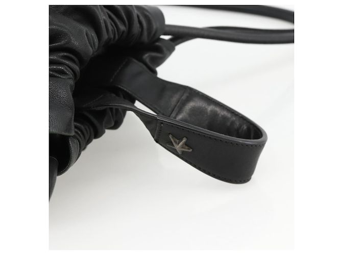 Zaino in pelle nera Jimmy Choo Auth BA11902A Nero - vista 7