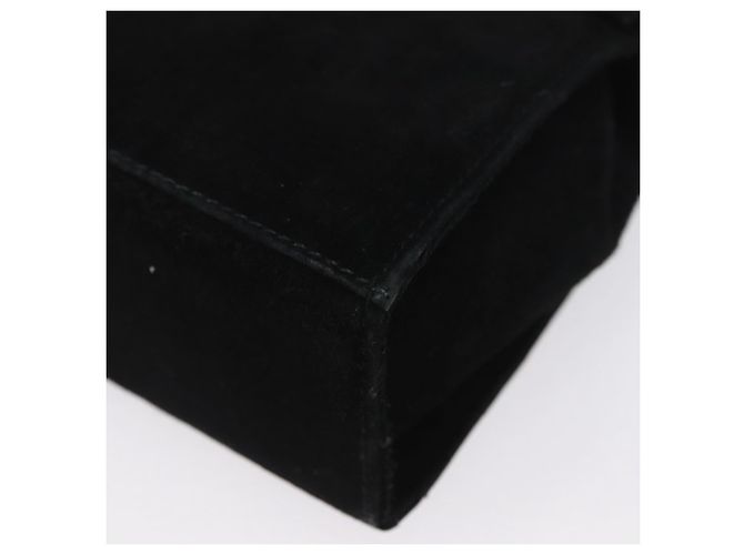 Borsa a mano Salvatore Ferragamo Vala in suede 2 in 1 nera e oro Auth gh1949 Nero D'oro - vista 17