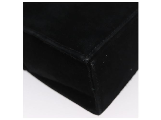 Borsa a mano Salvatore Ferragamo Vala in suede 2 in 1 nera e oro Auth gh1949 Nero D'oro - vista 18