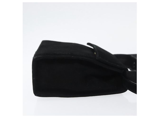 Borsa a mano Salvatore Ferragamo Vala in suede 2 in 1 nera e oro Auth gh1949 Nero D'oro - vista 3