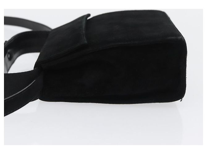 Borsa a mano Salvatore Ferragamo Vala in suede 2 in 1 nera e oro Auth gh1949 Nero D'oro - vista 4