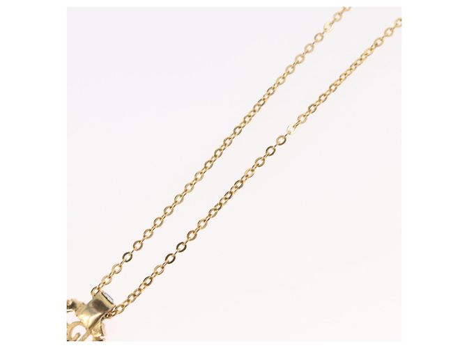 Collana Christian Dior metallo oro Auth ka3707A D'oro - vista 11