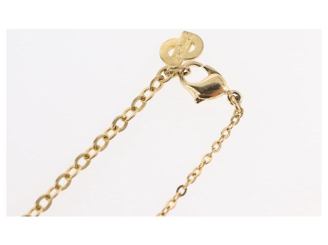 Collana Christian Dior metallo oro Auth ka3707A D'oro - vista 15