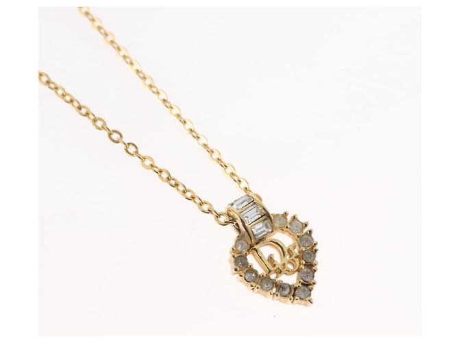 Collana Christian Dior metallo oro Auth ka3707A D'oro - vista 3