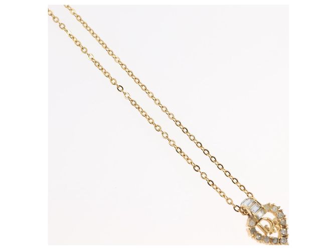 Collana Christian Dior metallo oro Auth ka3707A D'oro - vista 4