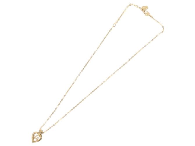 Collana Christian Dior metallo oro Auth ka3707A D'oro - vista 9