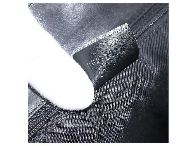 Borsa Tote GG Canvas Gucci Nera Oro 002 1098 Auth AMZ017 Nero D'oro - vista 12