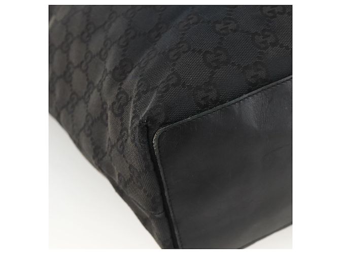 Borsa Tote GG Canvas Gucci Nera Oro 002 1098 Auth AMZ017 Nero D'oro - vista 14