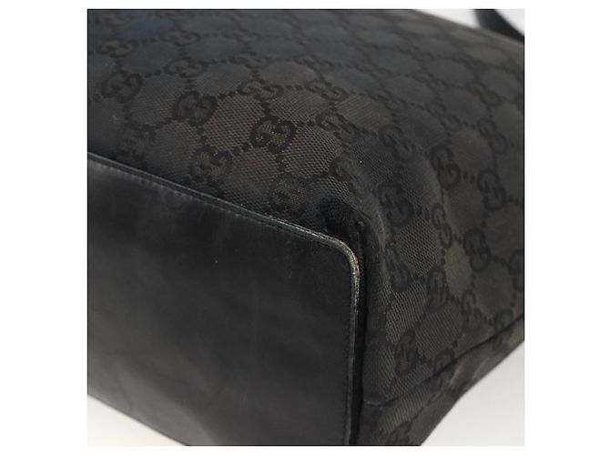 Borsa Tote GG Canvas Gucci Nera Oro 002 1098 Auth AMZ017 Nero D'oro - vista 15