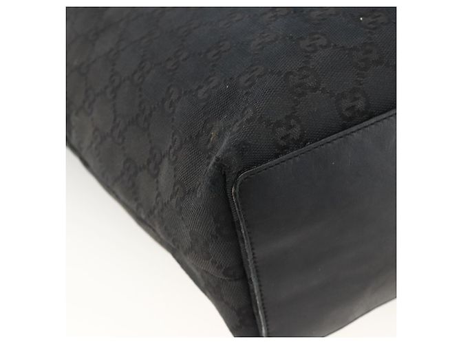 Borsa Tote GG Canvas Gucci Nera Oro 002 1098 Auth AMZ017 Nero D'oro - vista 16