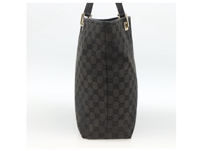 Borsa Tote GG Canvas Gucci Nera Oro 002 1098 Auth AMZ017 Nero D'oro - vista 3