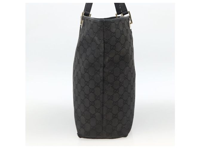 Borsa Tote GG Canvas Gucci Nera Oro 002 1098 Auth AMZ017 Nero D'oro - vista 4