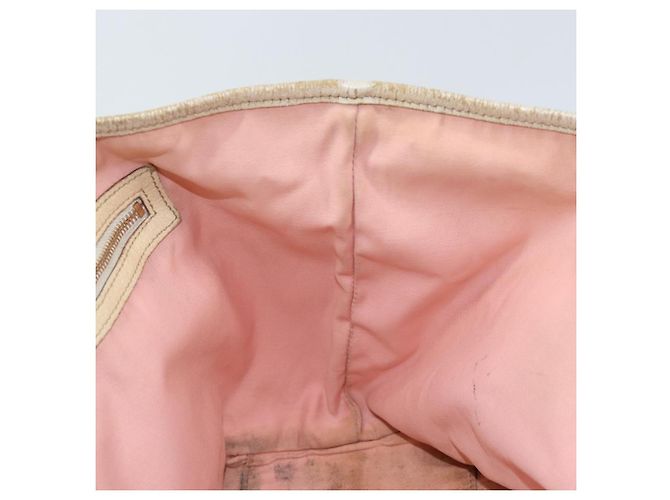 GUCCI GG Canvas Sherry Line Tote Bag Pink Gold Auth AMZ129 Golden - view 20