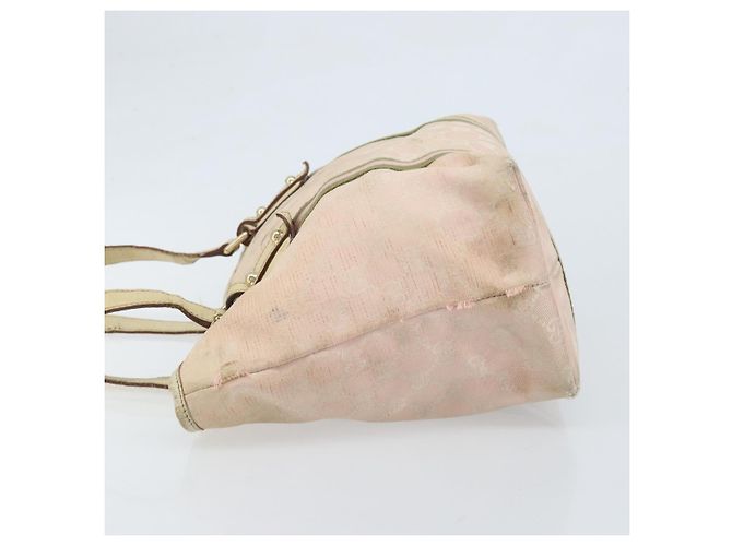 GUCCI GG Canvas Sherry Line Tote Bag Pink Gold Auth AMZ129 Golden - view 4