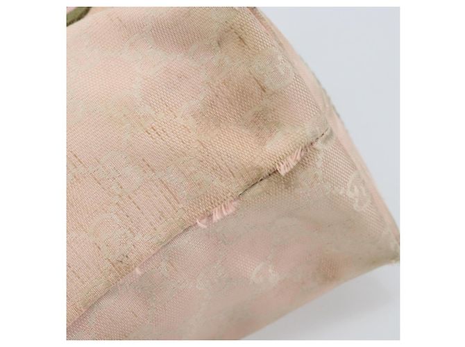 GUCCI GG Canvas Sherry Line Tote Bag Pink Gold Auth AMZ129 Golden - view 5