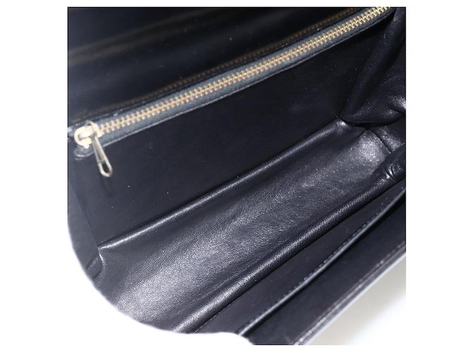 Borsa a Spalla CÉLINE Carrozza in Pelle Nera e Oro Auth INZ094 Nero D'oro - vista 11