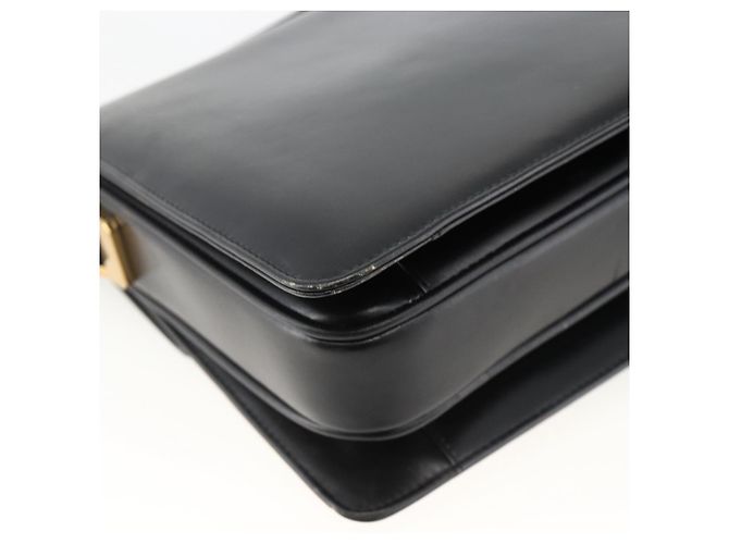 Borsa a Spalla CÉLINE Carrozza in Pelle Nera e Oro Auth INZ094 Nero D'oro - vista 16