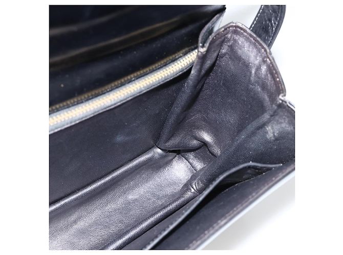 Borsa a Spalla CÉLINE Carrozza in Pelle Nera e Oro Auth INZ094 Nero D'oro - vista 17