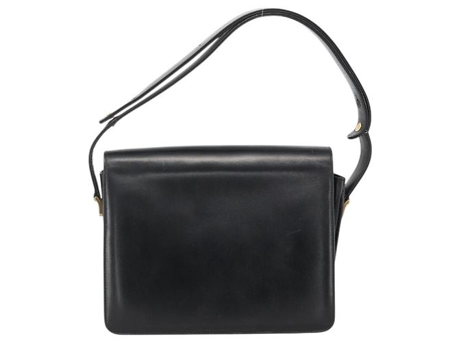 Borsa a Spalla CÉLINE Carrozza in Pelle Nera e Oro Auth INZ094 Nero D'oro - vista 2