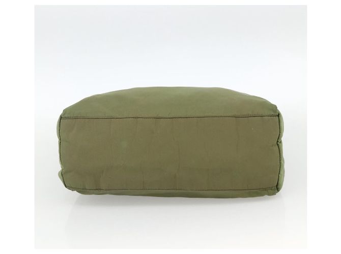 PRADA Borsa a mano in nylon verde argento Auth 174369 - vista 5