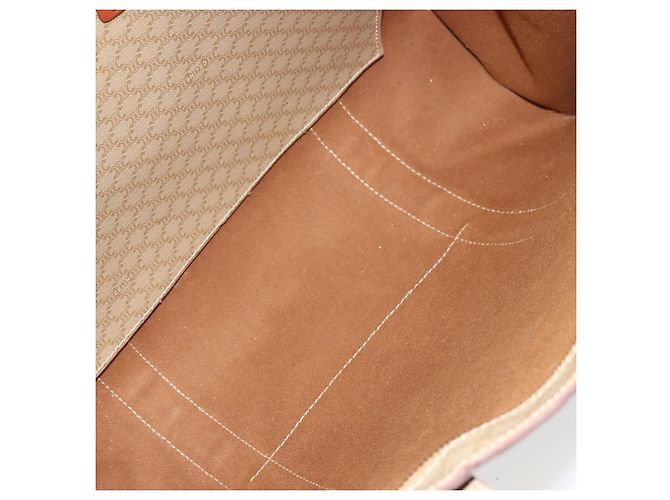 Céline CELINE Macadam Canvas Tote Bag PVC Beige Gold Auth INZ048 Golden - Ansicht 11
