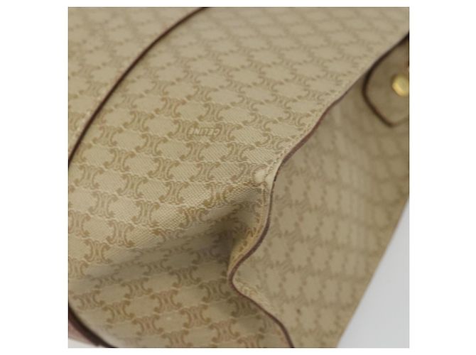 Céline CELINE Macadam Canvas Tote Bag PVC Beige Gold Auth INZ048 Golden - Ansicht 14