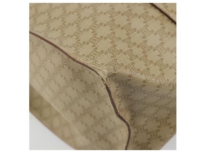 Céline CELINE Macadam Canvas Tote Bag PVC Beige Gold Auth INZ048 Golden - Ansicht 15