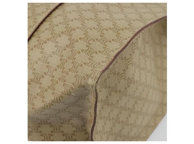 Céline CELINE Macadam Canvas Tote Bag PVC Beige Gold Auth INZ048 Golden - Ansicht 16