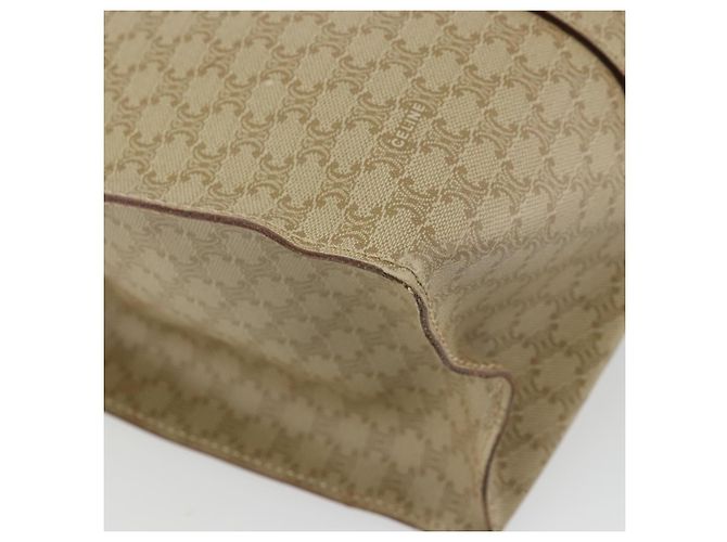 Céline CELINE Macadam Canvas Tote Bag PVC Beige Gold Auth INZ048 Golden - Ansicht 17
